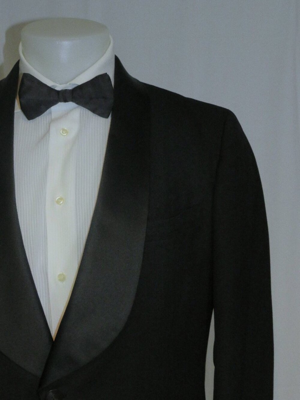 Douglas Mac Daid Ivy Heavy Black Barathea Vintage One Button Tuxedo Jacket 38R